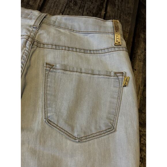 Vibrant MIU Flared Light Blue Denim Flare Bell Bottom Jeans Womens Size 9 / W28 - Picture 8 of 9